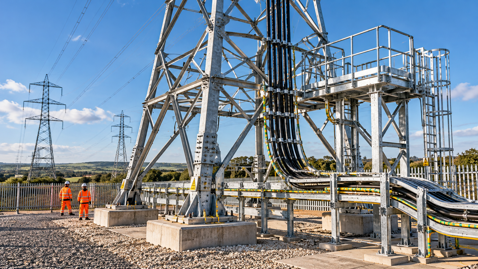 Sealing end platform and cable ladder interface works